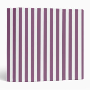 Mauve and white candy stripes 3 ring binder