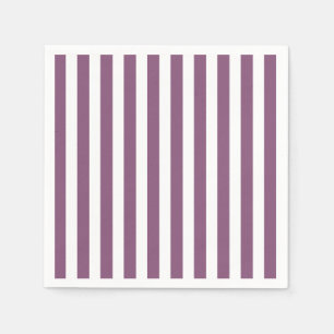 Mauve and white candy stripes napkins