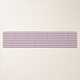 Mauve and white candy stripes scarf