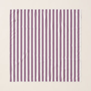 Mauve and white candy stripes scarf