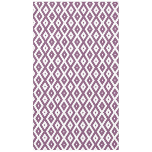 Mauve and white diamond pattern tablecloth
