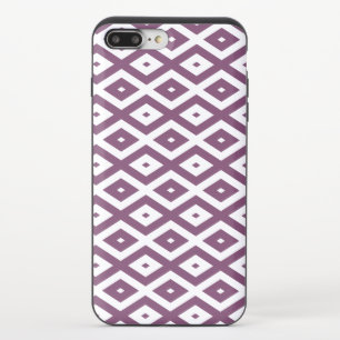 Mauve and white diamond pattern iPhone 8/7 plus slider case