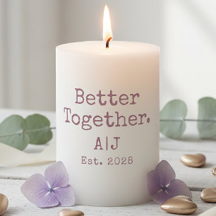 Mauve Better Together Year Established Candle