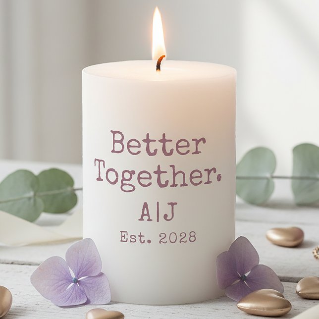 Mauve Better Together Year Established Candle (Creator Uploaded)