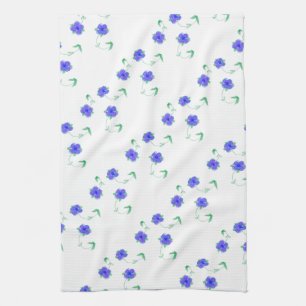 Mauve Blue Floral Towel