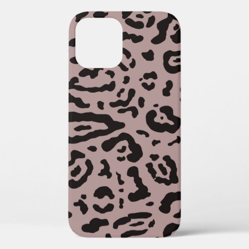 Mauve Blush Pink Cheetah Leopard Animal Print  iPhone 12 Case