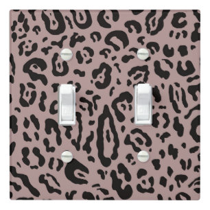 Mauve Blush Pink Cheetah Leopard Animal Print Light Switch Cover