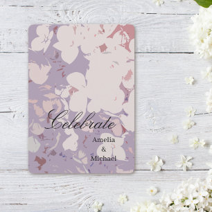Mauve botanical Wedding Invitation