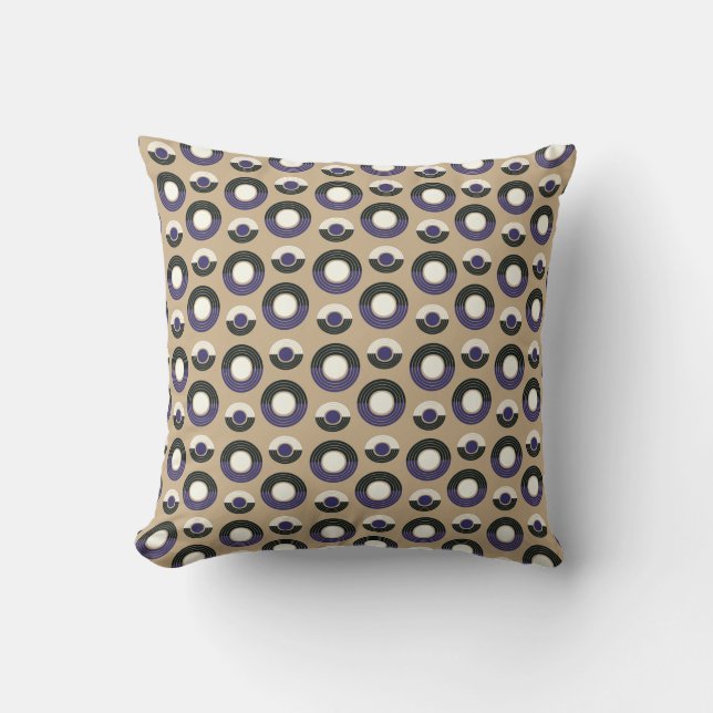 Mauve Circle Throw Pillow (Front)