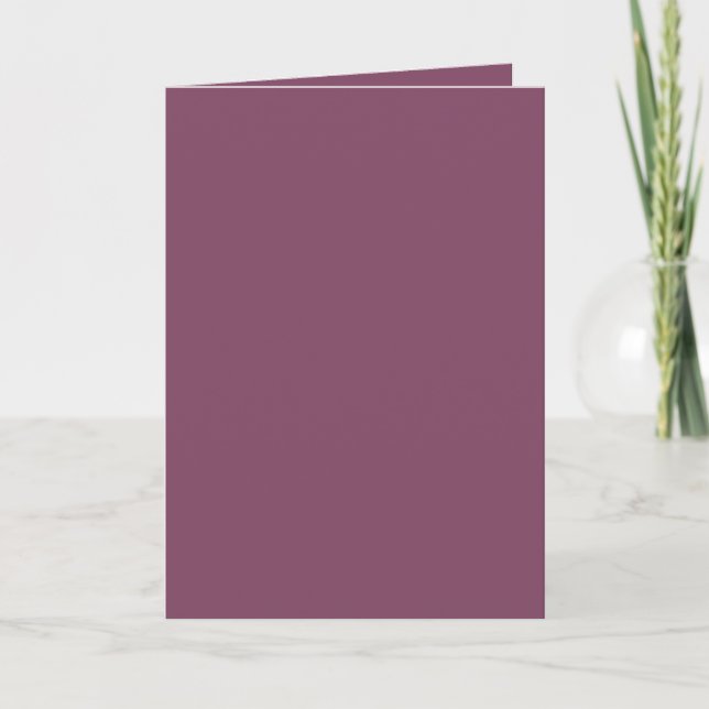 Mauve Color Holiday Card (Front)