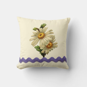 Mauve Daisy Throw Pillow