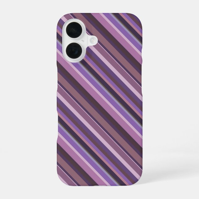 Mauve diagonal stripes iphone case (Back)