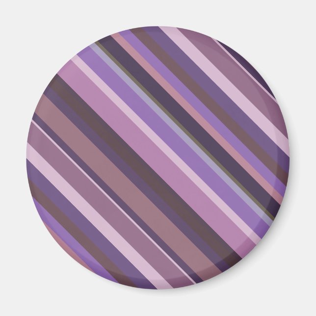 Mauve diagonal stripes magnet (Front)