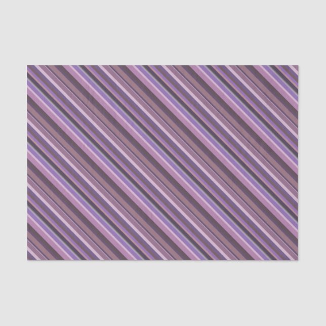 Mauve diagonal stripes tissue paper (Front)