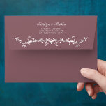 Mauve Elegant Vintage Floral Wedding Envelope<br><div class="desc">Mauve Elegant Vintage Floral Wedding Invitation Envelope. Celebrate your special day with this elegant and beautiful wedding invitation design to beautify your special occasion. All the texts are pre-arranged for you to personalize easily and quickly with your own details.</div>