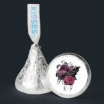 Mauve Floral Gothic Raven Wedding Monogram Hershey®'s Kisses®<br><div class="desc">Mauve floral gothic raven wedding monogram chocolate favors.</div>