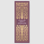 Mauve Floral Sword Medieval Fantasy Name Bookmarks