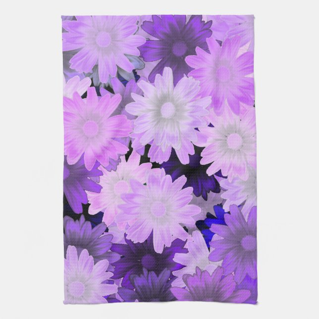 Mauve floral towel (Vertical)