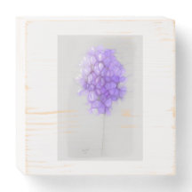 MAUVE FLOWER Wood Box Sign