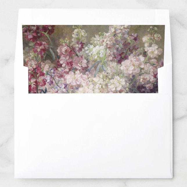 Mauve Flowers Envelope Liner (In Envelope)