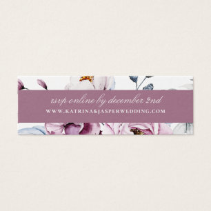Mauve Garden Floral Wedding Website RSVP