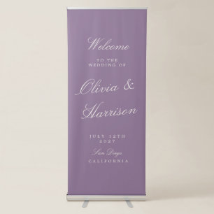 Mauve Garden Wedding Retractable Banner