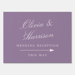Mauve Garden Wedding Yard Sign