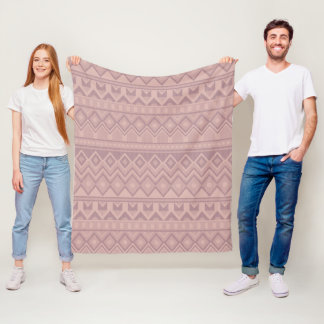 Mauve Geo Fleece Blanket