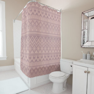Mauve Geo Shower Curtain