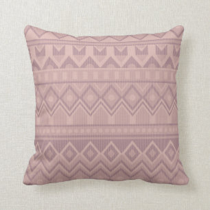 Mauve Geo Throw Pillow
