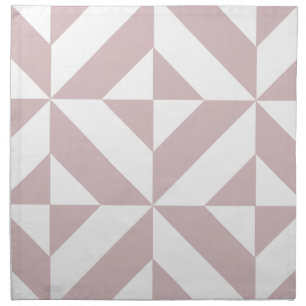 Mauve Geometric Deco Cube Pattern Cloth Napkin