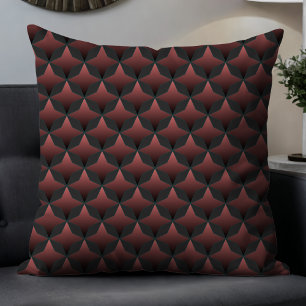 Mauve Geometric Modern Abstract Pattern in Gray Throw Pillow