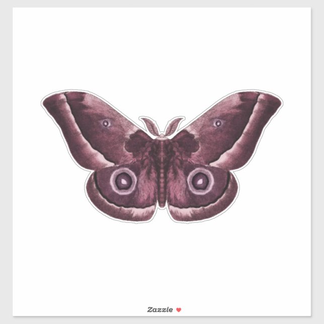 Mauve Gothic Moth Sticker (Sheet)