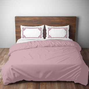 Mauve Greek Key Border Standard Pillow Case