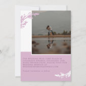 Mauve Greenery Overlapping Photos Save The Date (Back)