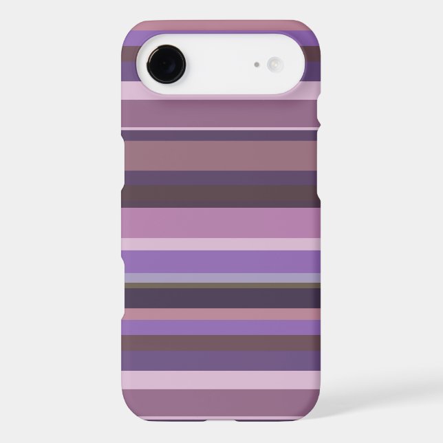 Mauve horizontal stripes Case-Mate iPhone case (Back)