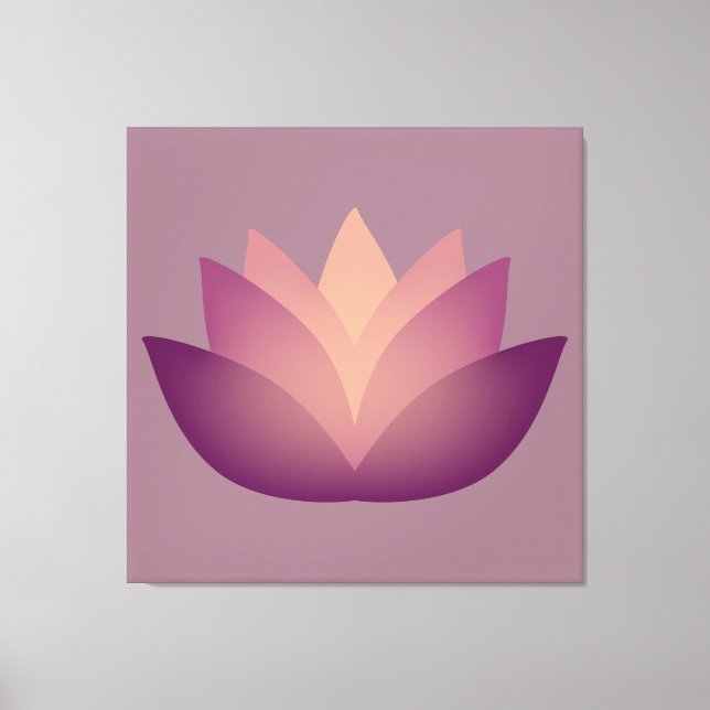 Mauve Lotus Flower design Canvas Print (Front)