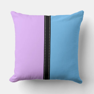 Mauve & Maya blue Solid Color Background Throw Pillow