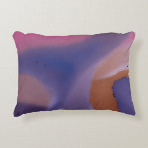 “Mauve Mirage Flow” – Abstract Pink Blue Peach Accent Pillow
