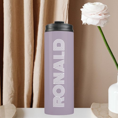 Mauve Modern Typography Groomsman Thermal Tumbler