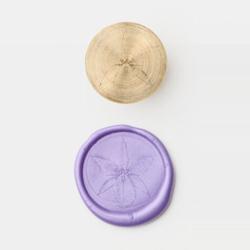 Mauve Orchid Flower Wedding Hawaii Tropical Exotic Wax Seal Stamp