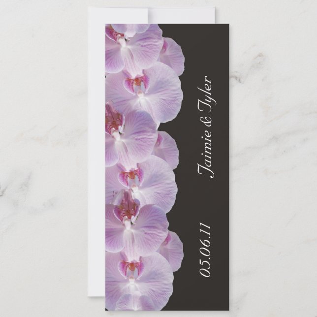 Mauve Orchid Wedding Invitation (Front)