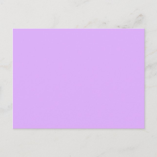 Mauve, pale violet hex code e0b0ff postcard (Front)