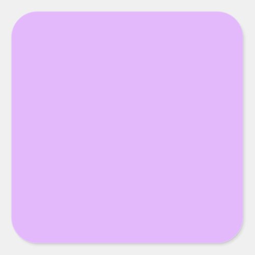 Mauve pale violet hex code e0b0ff square sticker