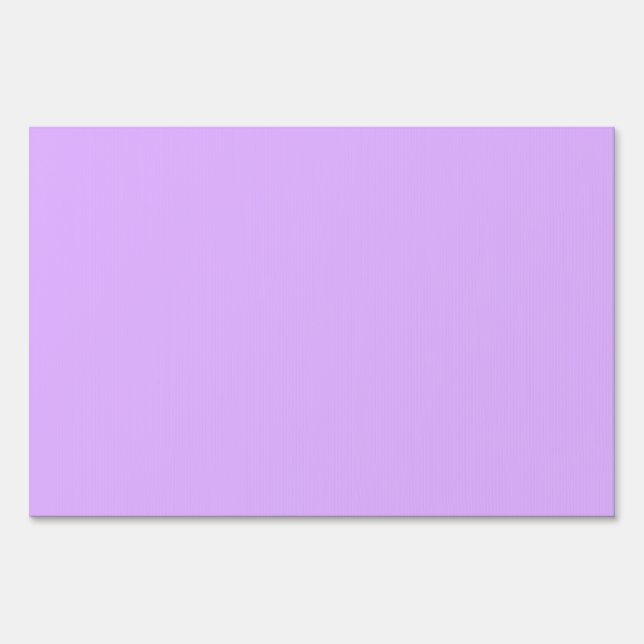Mauve, pale violet hex code e0b0ff yard sign (Back)