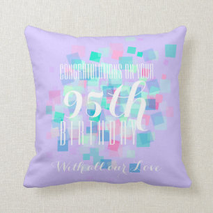 Mauve Pastel Colors 95th Birthday Custom Pillow 2