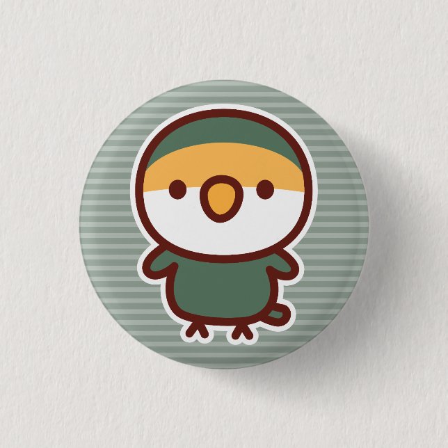 Mauve Peach-faced lovebird Button (Front)