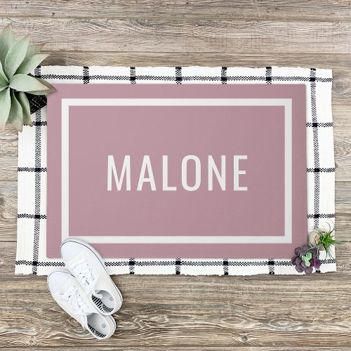 Mauve Personalized Family Name Doormat