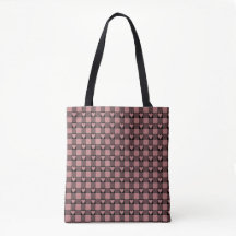 Mauve Pink Black Buffalo Heart Plaid
