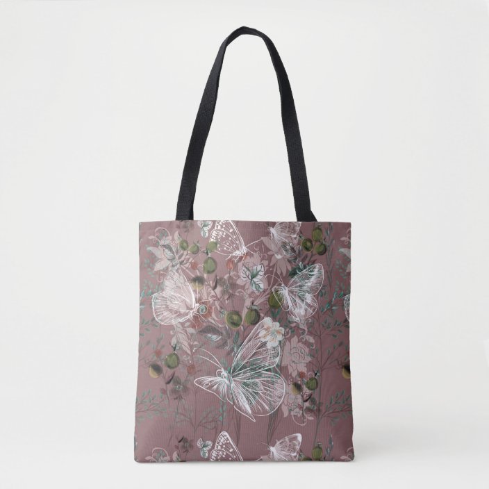 mauve tote bag